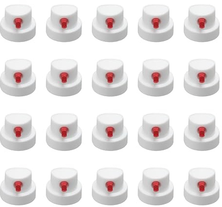 AOQIVIS Montana Cans Flatjet Cap Wide Spray Paint Nozzles for Spray Cans,Pack of 20 Graffiti Art Supplies Montana Caps red