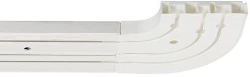 GARESA Gardinenschiene 3-läufig 250 cm weiß – Moderne Vorhangschiene aus Kunststoff zur Deckenmontage, geeignet für leichte und mittelschwere Vorhänge