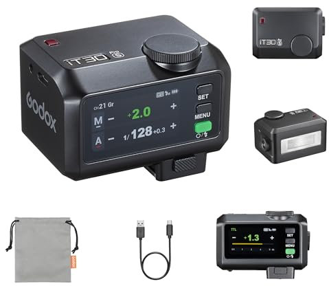 GODOX iT30Pro S Mini TTL Kamerablitz 2,4 GHz HSS 1/8000s GN15 mit Touchscreen Unterstützt Master- und Receiver-Modi Eingebauter Diffusor für Sony Kameras