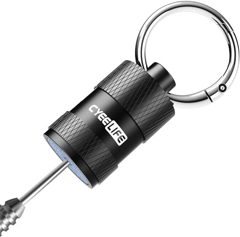 CyeeLife Keyring Dart Sharpener stone,Portable Dart Point Sharpener,Rapid Sharpening Tool,Dart Accessories (Black)