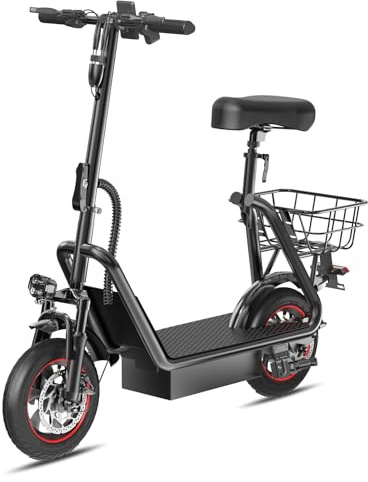 Monopattino Elettrico Adulto, Scooter Elettrico Pieghevole 350W/500W, Batteria 36V 10.5Ah/15Ah, Autonomia di 30/35/45KM, Velocità Massima 25 km/h, Doppia Frenata, Controllo App