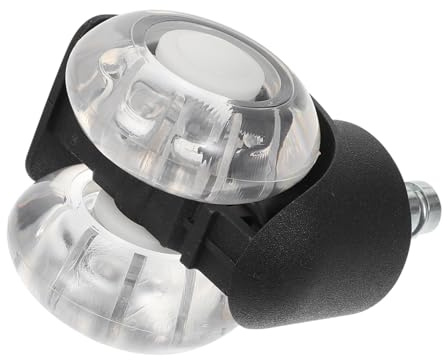 Homoyoyo Ruota Trasparente per Sedia Ufficio e Mobili Doppia Rotella Silenziosa e Resistente per Parquet Piastrelle e Tappeti Accessorio Pratico e Durevole per Scrivania e Gaming Chair