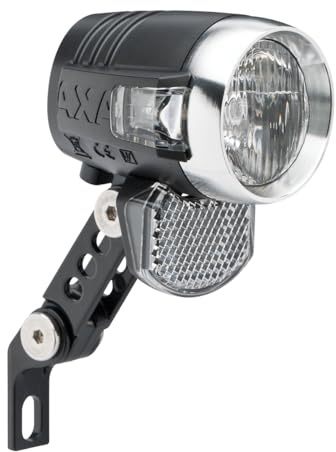 AXA Blueline 50-T Steady Auto - Dynamo Phare vélo - 50 Lux - Feux de Circulation diurnes et Feux de Position - Homologué StVZO