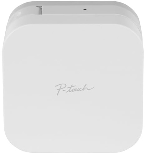Brother P-Touch Cube Color Smartphone Label Maker, Bluetooth Wireless Technology, Multiple Templates Available for Apple & Android Compatible – White