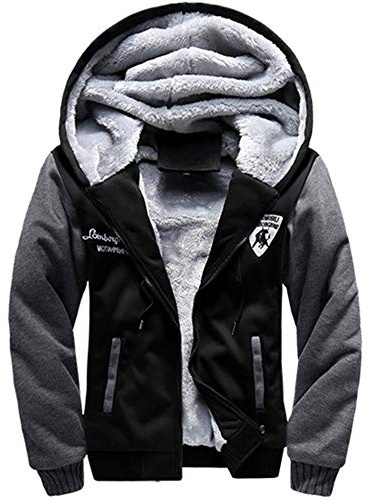 AnyuA Tjock varm huvtröja för män baseballtröja med huva pullover jumper jacka