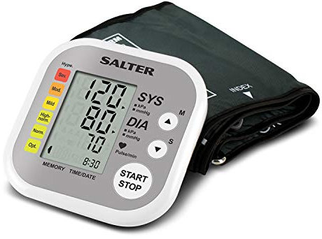 BPA-9201-EU Salter, Moniteur Automatique sur le Bras Pression Sanguine Détecteur de Rythme Cardiaque Irrégulier 60 Battements Brassard 22-32cm