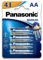Pilas Panasonic AA EVOLTA, Paquete de 4 Pilas alcalinas, AA Mignon LR6, 1,5 V, Pila Premium para Juguetes, Robots y linternas