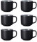 Ritzenhoff & Breker Kaffeetassen Jasper, Schwarz, 6er Set, 240 ml, Teetassen & Milchkaffeetassen aus Steinzeug, Soft-Touch-Haptik & Mattglasur