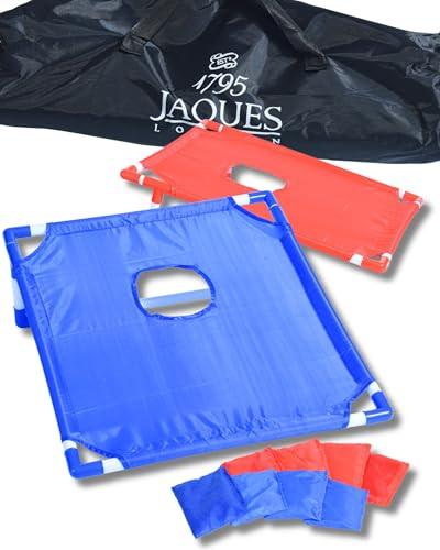 Jaques of London Cornhole Game | Bean Bag Toss Game with 2 boards, 6 Bean bags & Carry Case | Garden Games for Adults & Kids | Since 1795