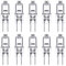 EvaStary G4 Lampadine Alogene, 35W 12V Lampadina a Capsula, Dimmerabile, Bianco Caldo 2800K Angolo del Fascio 360°Lampadina Capsula per Sostituzione Lampadine (10 pezzi)