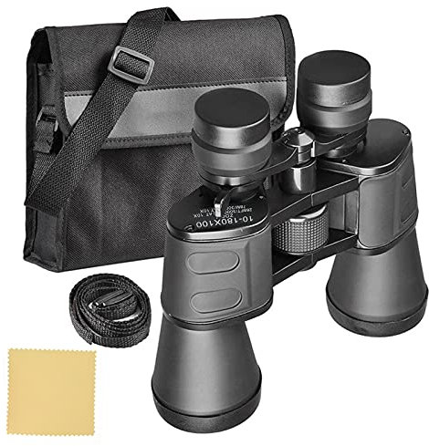 Teleskop-Fernglas - 180x100 Professionelles Fernglas mit Hoher Vergrößerung, Weitwinkel-Zoom mit Großer Reichweite, Hochleistungs-Militärfernglas für Vogelbeobachtung/Überleben/Reisen/Jagd/Fußball