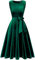 Gardenwed Robe Femme Chic de Soirée Cocktail pour Cérémonie Mariage Fête Bal Promo Robe Vintage Années 50s 60s en Velours Dark Green XL