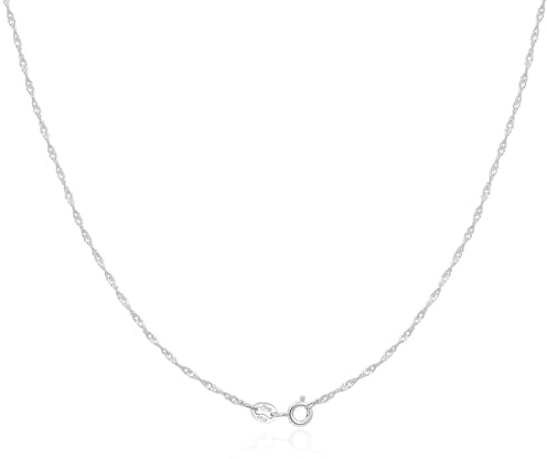 FUNEIA 925 Sterling Silver Necklace for Women Trendy Dainty Real Silver Chain Necklace Simple Thin Box Chain Beaded Snake Herringbone Necklaces Jewelry 14/16/18 Inch