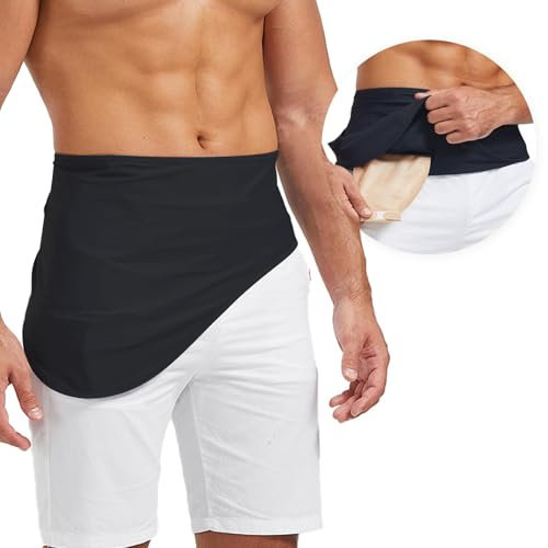 Heagimed Ceinture de stomie pour homme femme, ceinture de soutien de stomie réglable, ceinture furtive pour maintenir les sacs de stomie pour le sport et la natation., taille L （90-100cm
