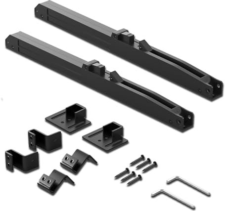 Billowvolve Schiebetürbeschlag Dämpfungssystem, Selbsteinzug Dämpfer, Türdämpfer Soft Close kit Spur Nachrüsten, Schwarz, Kunststoff, Schwarz, 31 cm, Selbstklebend