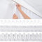 Cinta fruncida para cortinas de 30 m x 2,5 cm, con 50 ganchos para cortina, color blanco, cinta fruncidora para coser, la fabricación de objetos del hogar, como cortinas, paños colgantes
