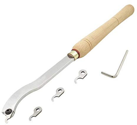 Set di scalpelli per tornitura del Legno, Set di scalpelli per tornio per la Lavorazione del Legno, Strumento per separare Il Manico in Legno con 4 Tipi di estremità per Realizzare Braccialetti, Ane