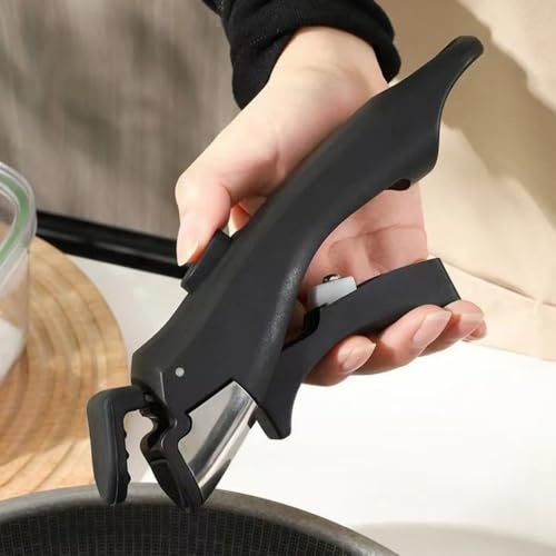 Manico universale rimovibile per pentola, manico anti scottatura, accessori per pentole e padelle (nero)