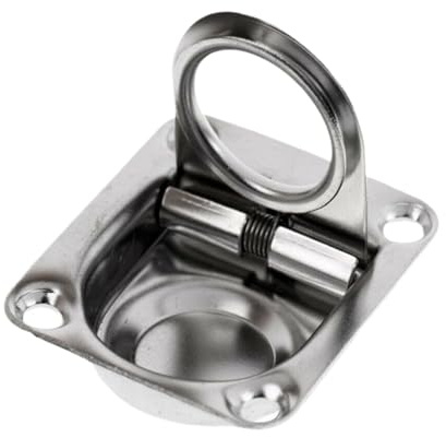 Mounting Ring D-Shape Ring for Load Securing | Pack of 2 Heavy Duty Stainless Steel Lashing for Dock Yacht Boat Outdoor