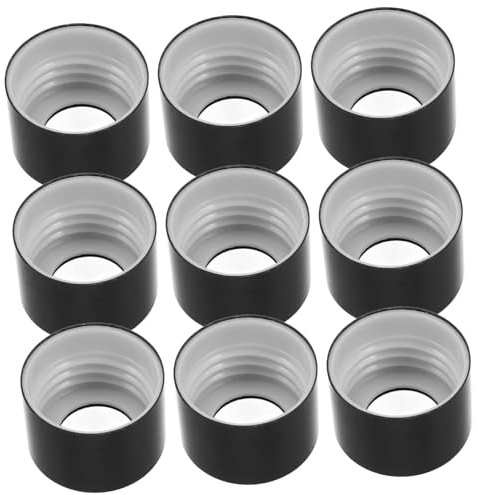 Zerodeko 10pcs Black Fragrance Diffuser Bottle Stoppers DIY Craft Jar Caps Refillable Reed Diffuser Glass Lids with Seal for Home Office Car Aromatherapy
