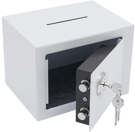 Coffre-fort Domestique, Boîte de Sécurité pour Bijoux à Domicile, Organisateur de Rangement Anti-vol pour Bijoux Documents Pièces Objets de Valeur Usage Intérieur Voyage Armoire Maison Dortoir