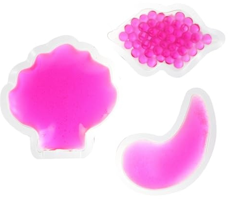 Cabilock Face Eye Lip Mask Gel Therapy Pack 3Pcs 3.85X3.73Inch Cooling Soothing Gel Packs for Hot Cold Therapy Pain Relief and Eye Strain Recovery in Health Fairs