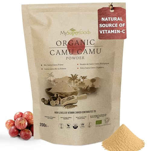 MySuperfoods Organic Camu Camu Powder 200g, Natural Wholefood Vitamin C Source