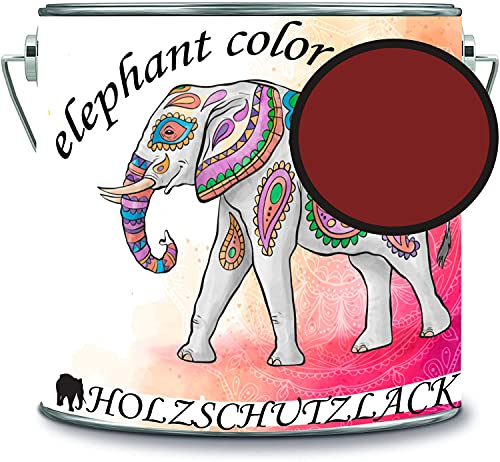 Träskyddslack, trälasyr väderbeständigt långsiktigt skydd väderskyddsfärg träskyddsfärg RAL 3011 brunröd // elephant color