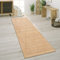 Paco Home Teppich Wohnzimmer Jute Naturfaser Handgearbeitet Modernes Skandi 3D Muster, Grösse:80x250 cm, Farbe:Natur