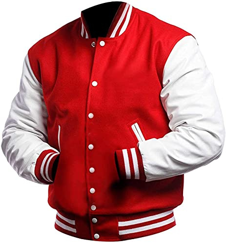 SpazeUp Letterman Jacket men College HighSchool Baseball Bomber Jacket | Varsity Letterman Leather Jacket
