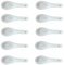10Stück Suppenlöffel Keramik, Tafellöffel, Abendessen Löffel, Löffel Set Porzellan, Geeignet für Küche, Haushalt, Hotel, Abendessen(Weiß)