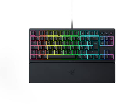 Razer Ornata V3 Tenkeyless – Kompakte Gaming-Tastatur mit niedrigem Profil (Tasten mit niedrigem Profil, Mecha-Membran-Schalter, UV-Lack-Tasten) FR-Layout | Schwarz