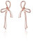 Reffeer 925 Sterling Silber Bogen-Ohrstecker für Damen, Schleife, Ohrstecker, Schleife, Tropfen-Ohrringe (C-Rose Gold Plated)