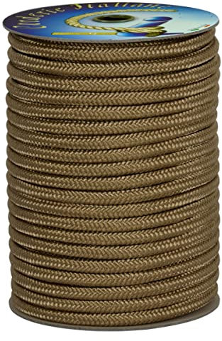 Corderie Italiane 006092421 Treccia Poliestere Alta tenacità Beige, 16 mm, 5 mt