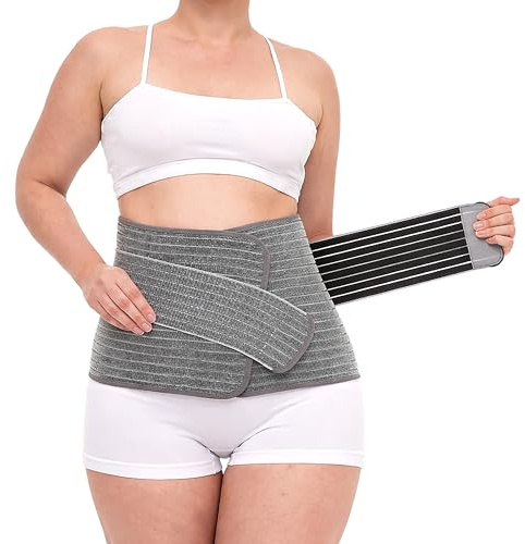 Sunveno Postpartum Belly Wrap, magbälte efter förlossning för återhämtning efter graviditet, justerbart magstöd efter kejsarsnitt, barnsängsbälte för damer (L/XL)
