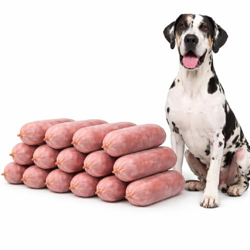 Raw Dog Food Frozen Complete BARF Chicken and Vegetable Mince Meal for Dogs - Frozen, Raw Food in 20 x 500g Rolls (10kg Total)
