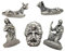 OVUNQUE PROTEGGIMI Heilige Familie aus Metall, Krippenfiguren für Weihnachtsdekoration, Mini-Krippe für Bastelarbeiten, Miniatur Krippe für Weihnachtsdekoration, Made in Italy (3 cm)