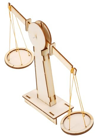 Handgefertigte Waage Aus Holz Für Kinder - Holz Spielzeug Balkenwaage DIY Lernspielzeug Für Vorschulalter, Gehirntraining Und Wissenschaftsprojekte, Beige