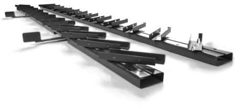 Prestige Ostaszewska Garten Sonnenschutz-Hardwaresystem | Farbe: Schwarz | Set für Jalousien und Rollläden | Terrassen-Rollladensystem - bewegliche Paneele | Aluminium, witterungsbeständig