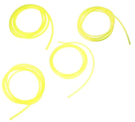 TOYZFRIENDY 4pcs Yellow Petrol Gas Line Hose for Lawn Mower Fuel Pipe 1.5m 2x3.5mm 2.5x5mm 3x5mm 3x6mm Small Engine Fuel Line Pipe