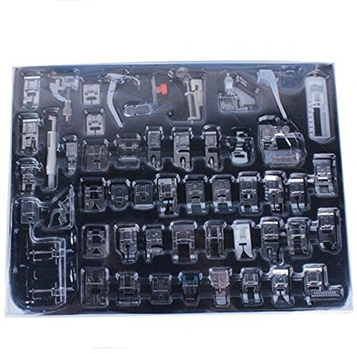 YEQIN 52pcs Domestic Sewing Machine Presser Foot Set for Brother, Babylock, Singer, Janome, Kenmore, and White Low Shank Sewing Machines