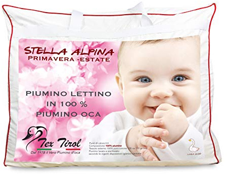 PIUMINO tex tirol © STELLA ALPINA da LETTINO estivo 100% PIUMINO OCA 100 gsm cm. 80 x 120 leggero