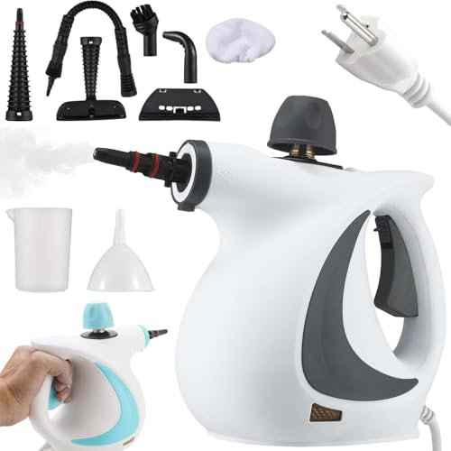 Laytic Steam Cleaner, Laytic Steammaster Pro, Laytic 10 in 1 Steammaster, Pressurized Handheld Multi-surface Natural Steam Cleaner, Multi-purpose Steamer for Home Use (Grey)