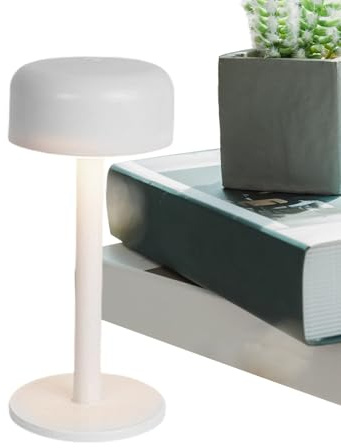Lámpara De Mesa De Champiñón | Lámparas De Mesa Con Diseño De Seta | Luz Ambiental Regulable con Control Táctil y Recargable para Estanterías Dormitorios Baños Cocinas y Habitaciones Infantiles