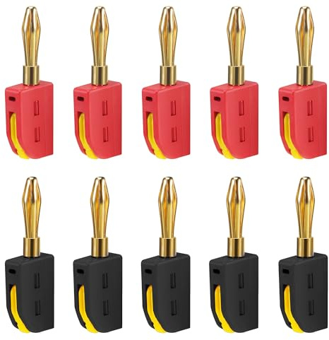 4mm Bananenstecker, 10 Stück Banana-Steckverbinder Lautsprecher, 32A Bananenstecker Konverter, Banana Plug Für Receiver Kabel Boxen Endstufen