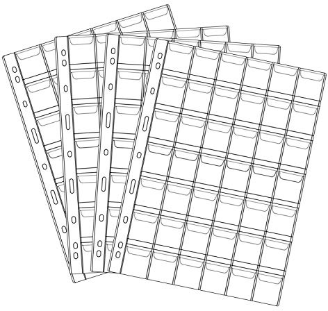 42 Pocket Coin Pages, 10 Sheets Plastic Coin Holders Stamp Collector Supplies for Coin Stamp Currency Collection