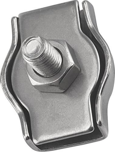 FASTON® Simplex Drahtseilklemme 6 mm Edelstahl A4 V4A (10 Stück) Seilklemmen Drahtseil Klemme Kabelklemme Anzug für Seil