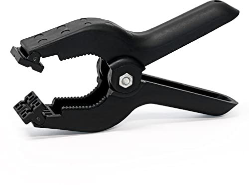 SumDirect Plastic Nylon Spring Clamps - 6 Pack Large Heavy Duty Muslin Backdrop Market Stall Clips for Photography Background, Woodwork, Artwork, Studio and Crafts (4.5 Inch, Black)