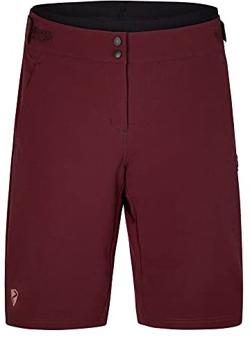 Ziener Damen Nilsa Fahrrad-Shorts mit Innenhose - Mountainbike/Outdoor/Freizeit - atmungsaktiv,schnelltrocknend,gepolstert, Velvet red, 38