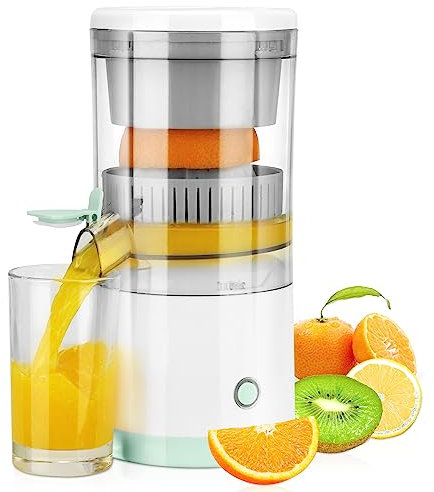 Nicehelper Presse-agrumes électrique rechargeable sans fil portable avec câble de charge USB, facile à utiliser et à nettoyer, presse-fruits pour orange, citron, pamplemousse